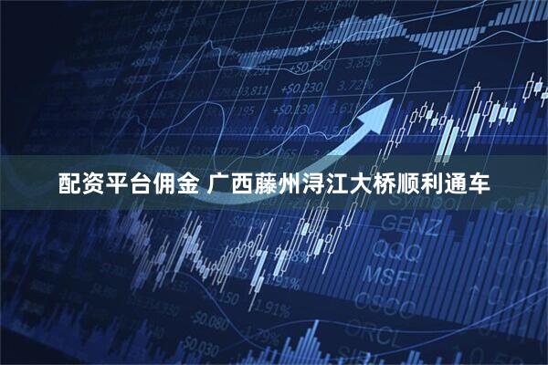 配资平台佣金 广西藤州浔江大桥顺利通车